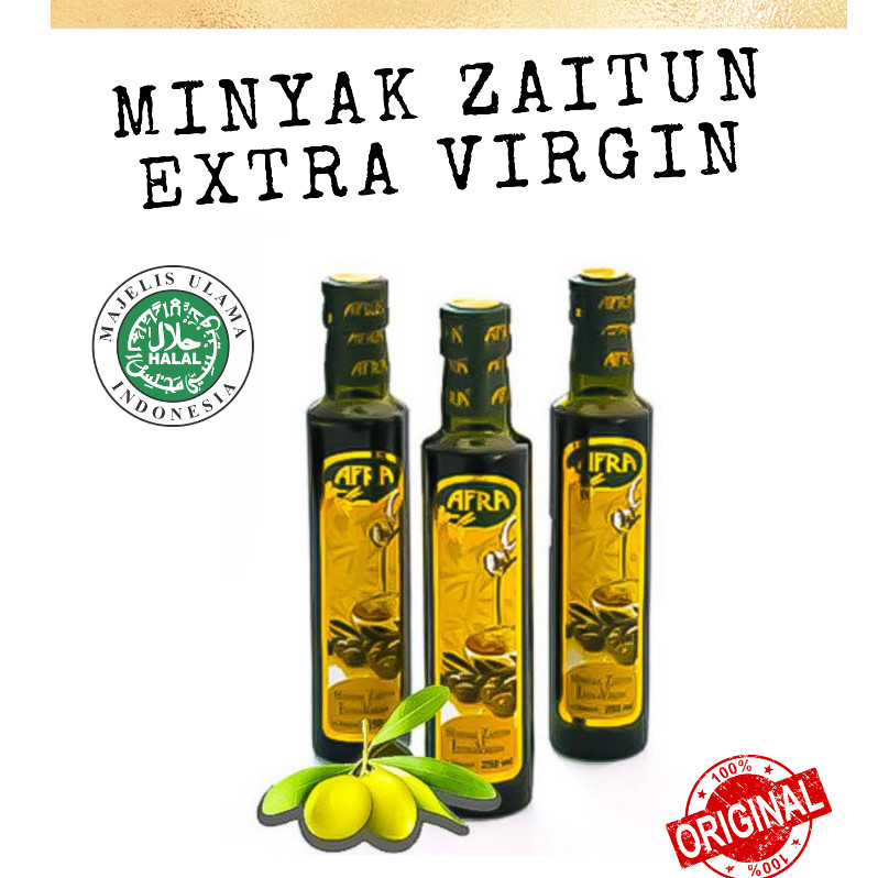 

COD Minyak Zaitun AFRA 500ML Extra Virgin I Zaitun Afra Extra Virgin Oil / Minyak Zaitun
