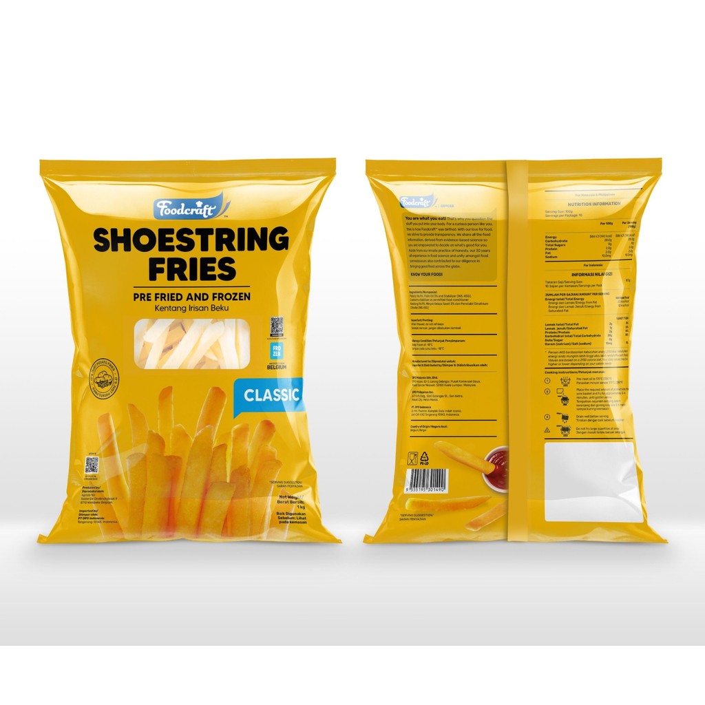 

Shoestring Fries Kentang Goreng Import 1 kilo