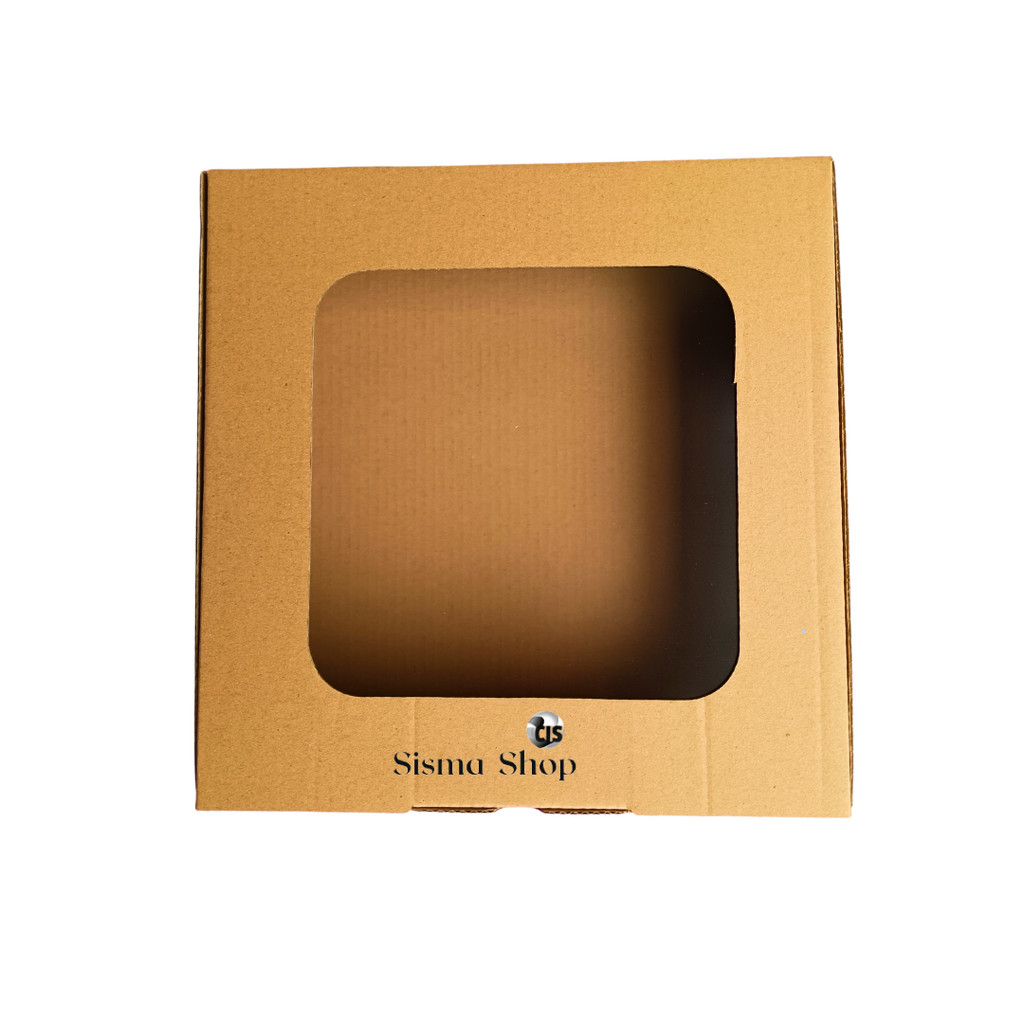 

Box Kraft Window 20 x 20 x 7,5 / Dus Box Kotak Laminasi 20 x 20 x 7,5 cm