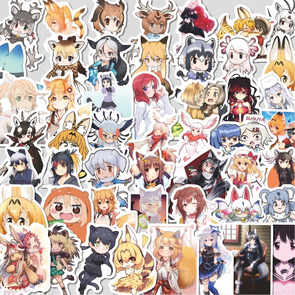 

Stiker Cutting Pack Sticker Kartun Kemono Friends Stiker Isi 100Pcs Series Aesthetic Lucu Keren Untuk Koper Bahan Vynil