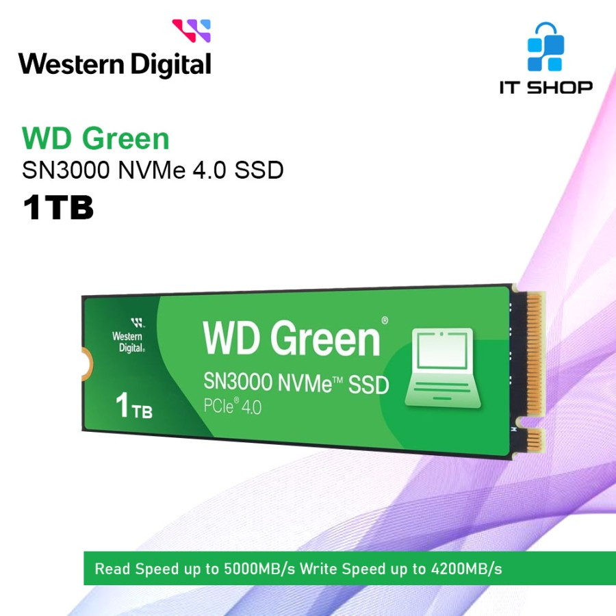 WD Green SN3000 NVMe 4.0 SSD - 1TB