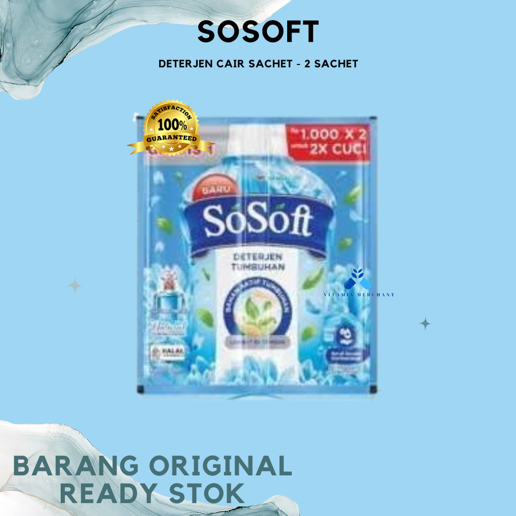 SoSoft Deterjen Cair Sachet - 2 sachet - vm2
