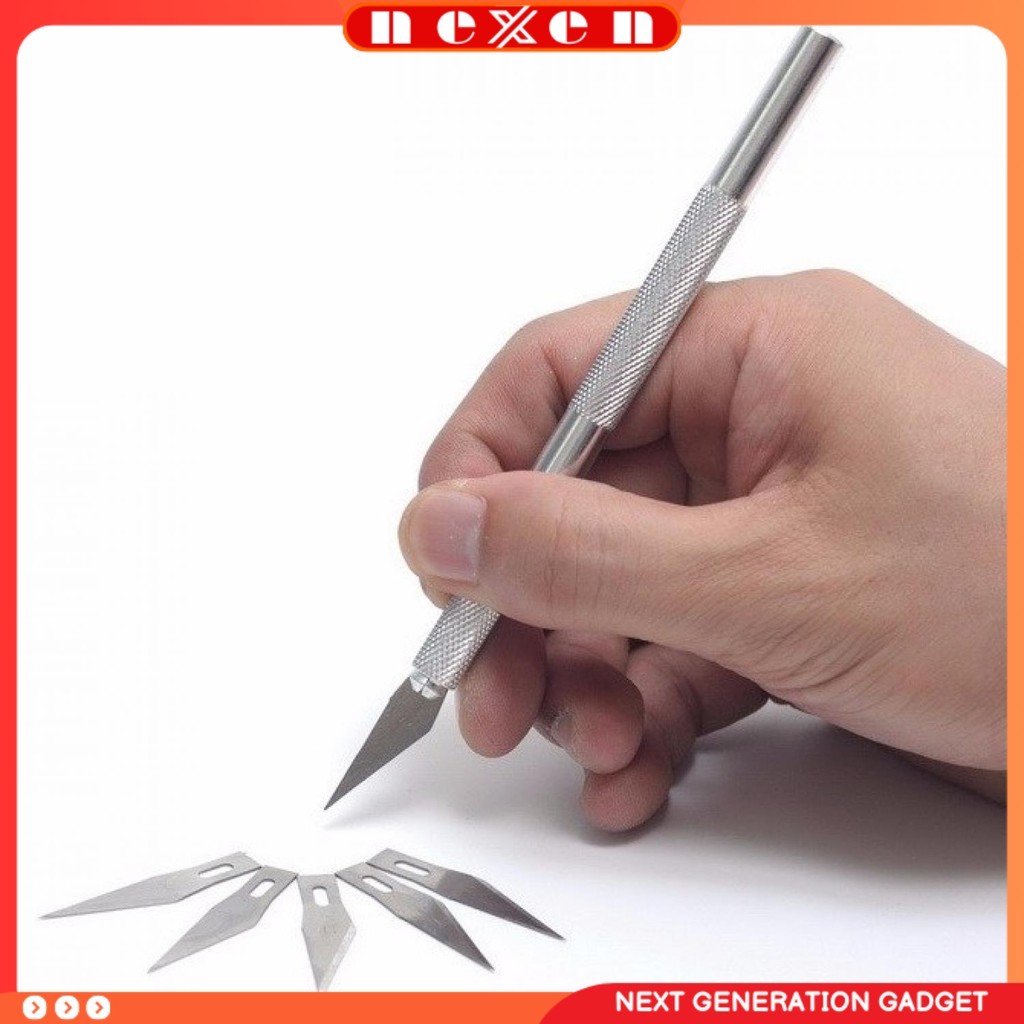 

Pisau Ukir Seni Hobby Crafting Art Knife Aluminium Handle - WL-9309