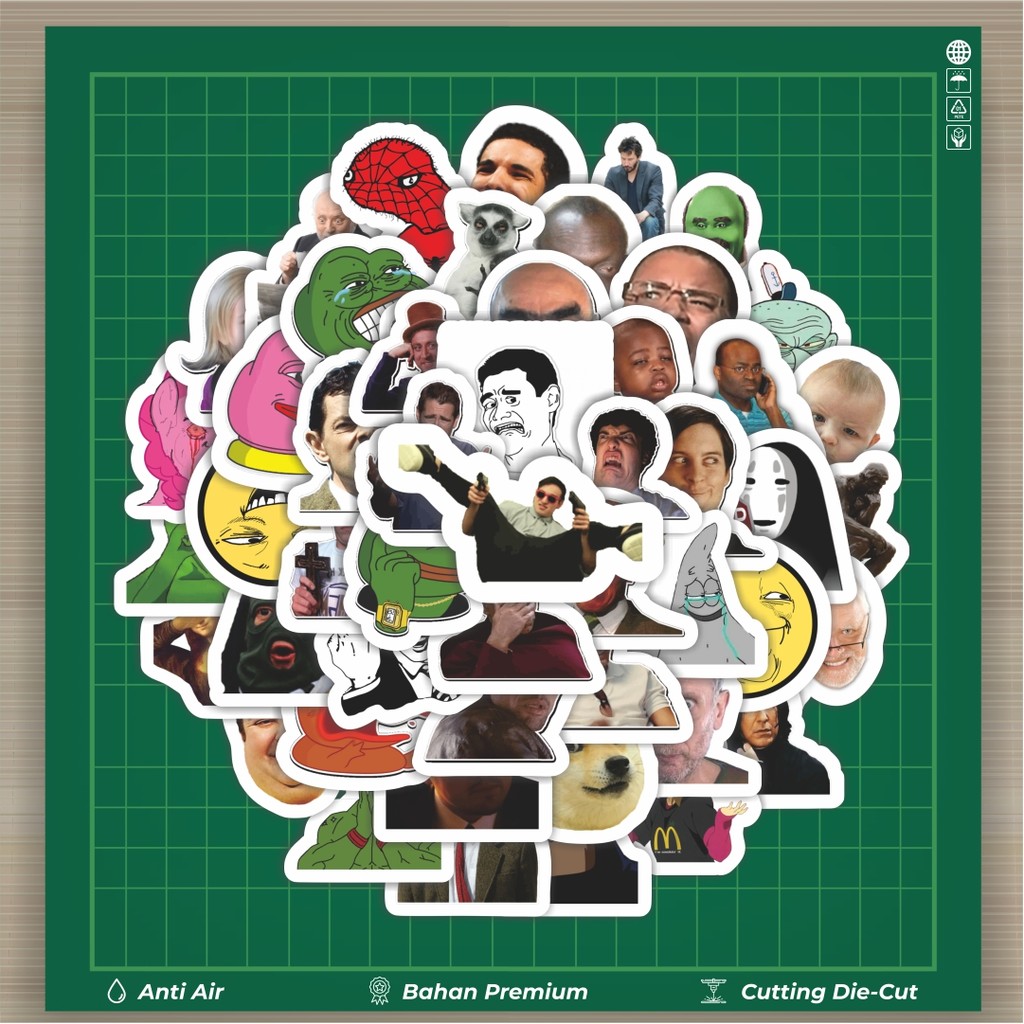 

HOT 50 PCS STIKER Sticker Ekspresi Lucu Sticker Stiker Fashion Cars Decal Dingin Kartu Album Custom Vinyl Anti Air- Sticker Aesthetic Buku Journal Koper Casing HP Tablet Laptop Helm Motor Botol Minum