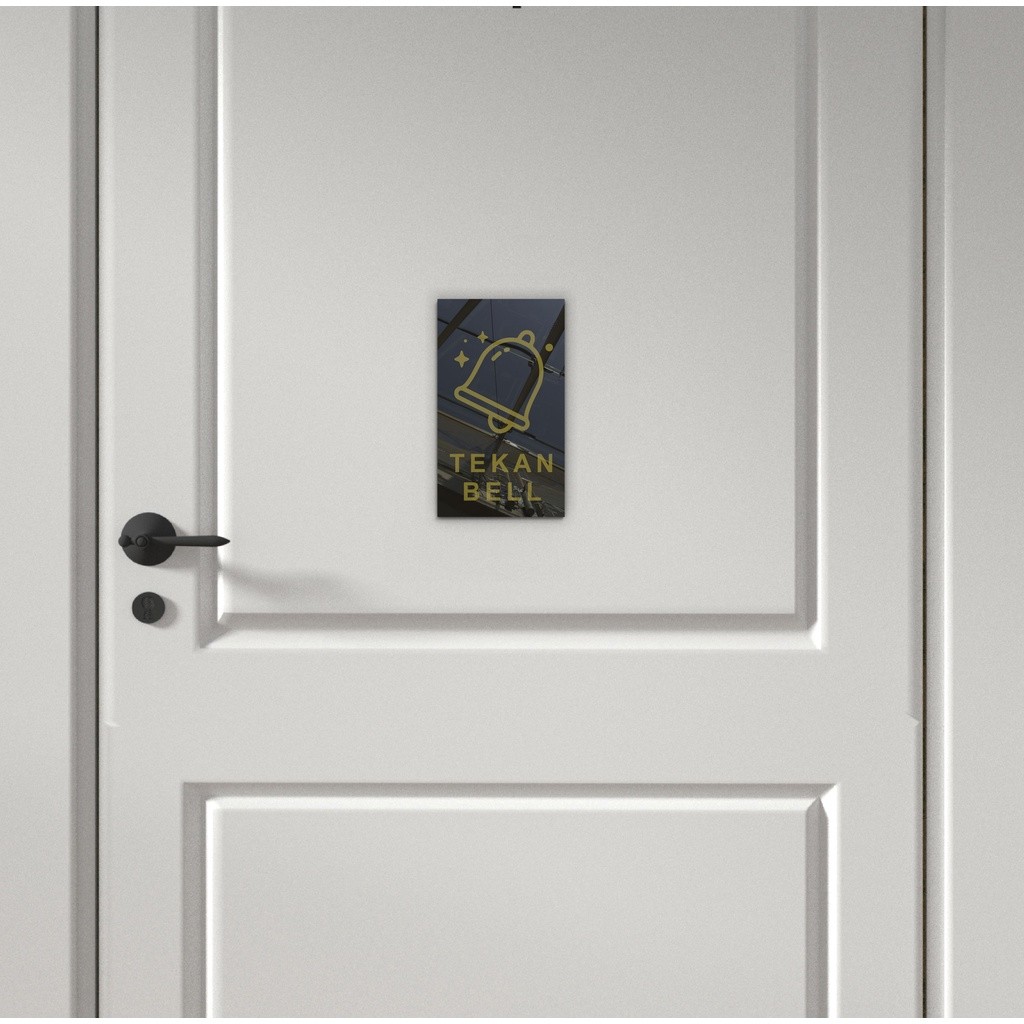 

Akrilik Bell Sign / Bell Akrilik Ukuran Kecil 12x7 cm Akrilik 2mm + Cat Laser Cutting ARD Store