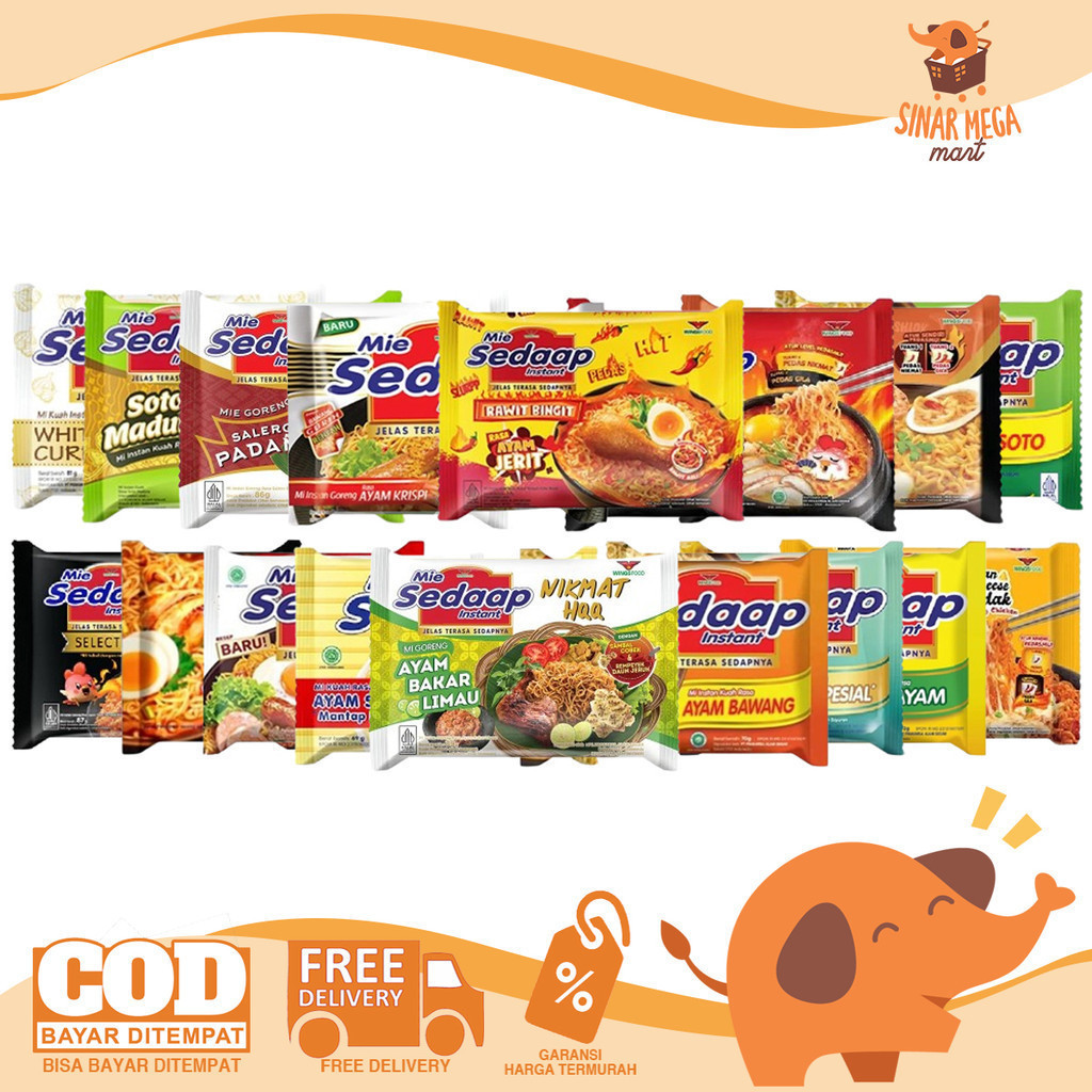 

Mie Instan Sedaap Sedap Kuah/Goreng SATUAN - Instant Noodles Murah