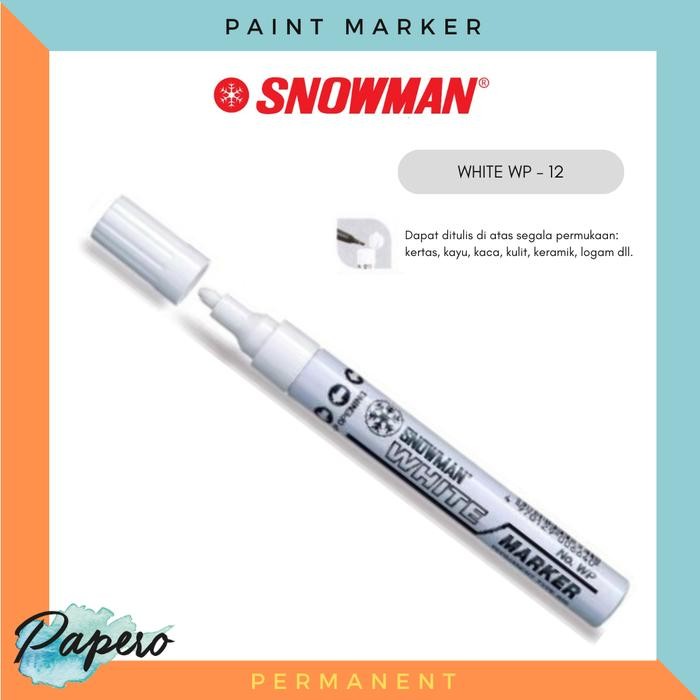 

Spidol Paint Marker Snowman / Permanent Gold Silver White - Gold / Emas