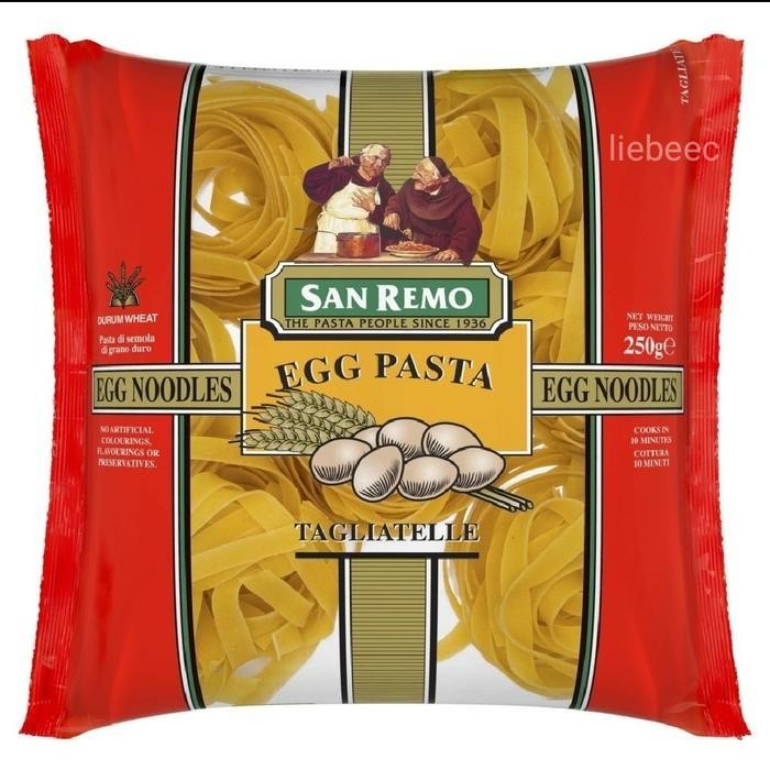 

[PROMO EXP TERBARU] PASTA TAGLIATELLE EGG NOODLE SAN REMO 250gr Bergaransi Terlaris