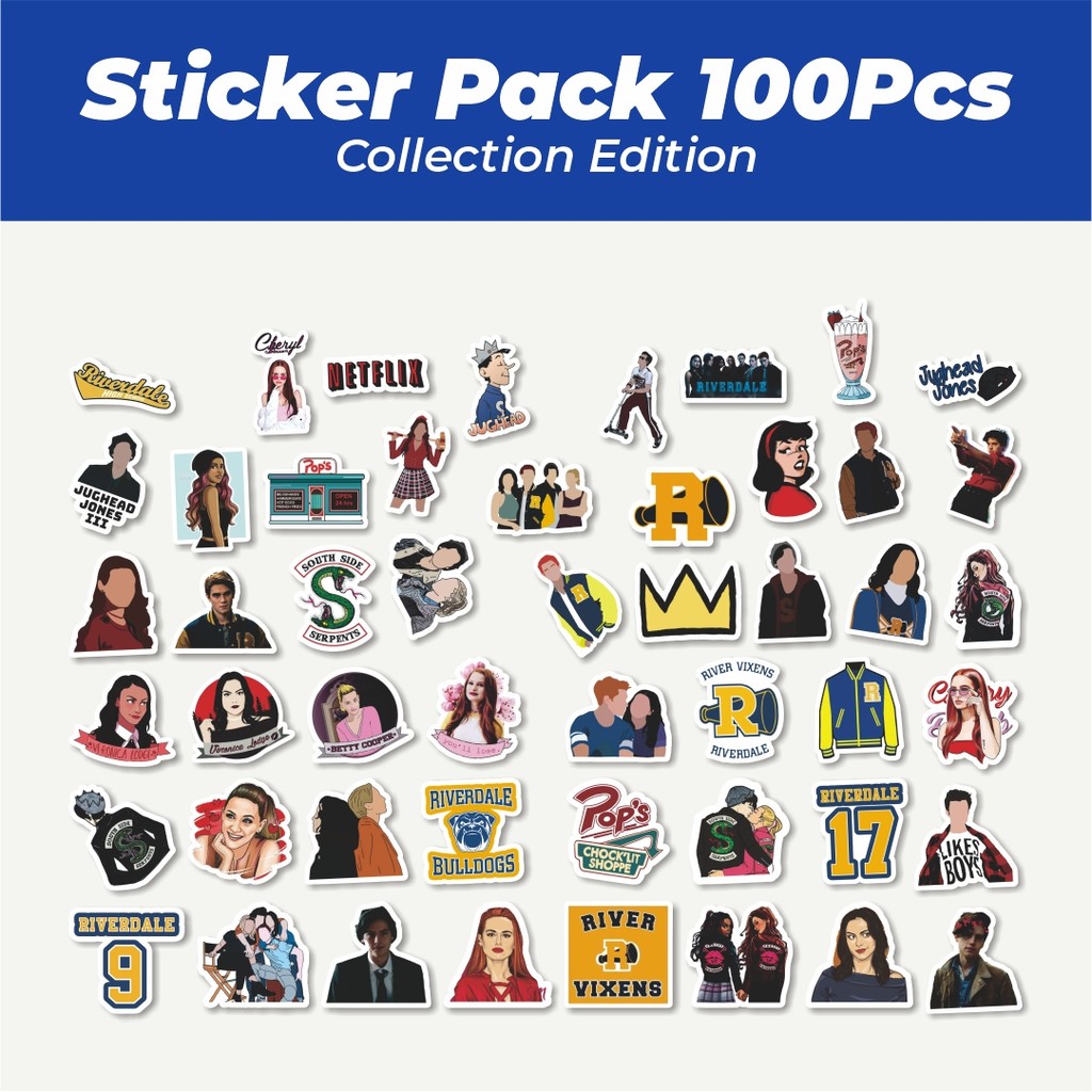 

Hot Stiker Riverdale Series Lucu Anti Air Stikers Berperekat Waterproof Sticker Decal Buat Motor Helm Buku Journal Koper Casing HP Laptop Botol Minum