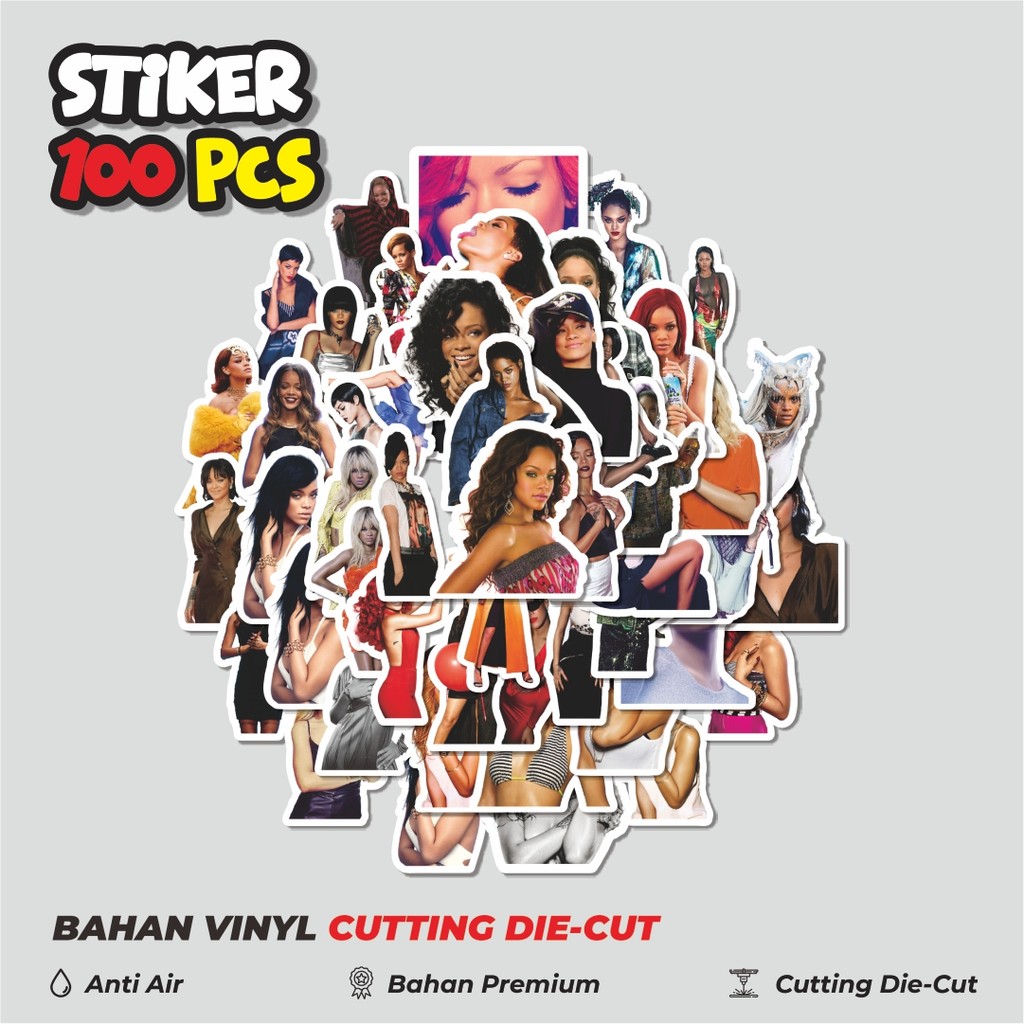 

Terbaru! 50 pcs Stiker Rihanna Series Dekorasi Lucu Kreatif untuk Notebook, Skateboard, HP