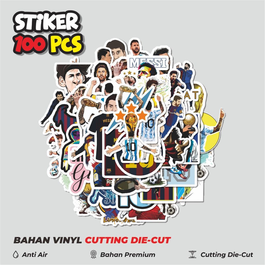 

Terbaru! 50 pcs Stiker Superstar Sepakbola Dekorasi Lucu Kreatif untuk Notebook, Skateboard, HP