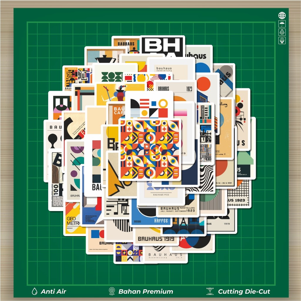 

HOT 50 PCS STIKER Stiker Bauhaus AbstraK Stiker Fashion Cars Decal Dingin Kartu Album Custom Vinyl Anti Air- Sticker Aesthetic Buku Journal Koper Casing HP Tablet Laptop Helm Motor Botol Minum