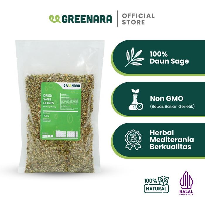 

Daun Sage Kering 100gr / Dried Sage Leaves