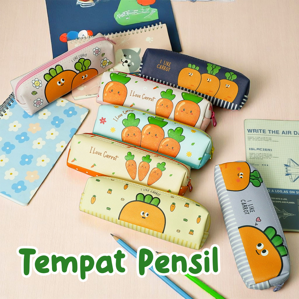 

Tempat Pensil / Perlengkapan Sekolah Anak / Tempat Alat Tulis / Pencil Bag 223-002 Carrot
