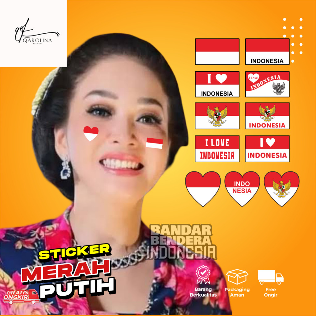 

Serba Agustus / Sticker Pipi Bendera Merah Putih Indonesia Satuan