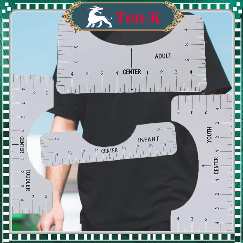 

5pcs Penggaris Pengukur Transparent / T-Shirt Ruler / Alat Penggaris Penjajajaran Kaos
