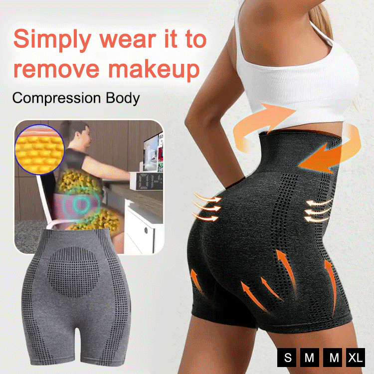 Celana Pendek Shapewear Pijat Getaran Pinggang Tinggi Cepat Kering untuk Wanita