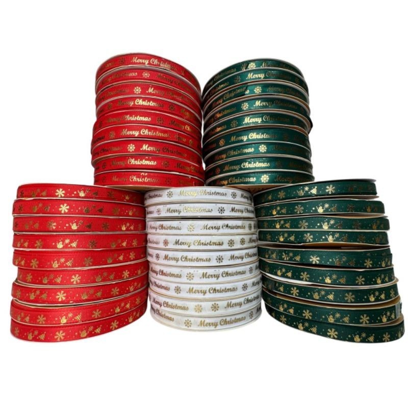 

10Yard & 20 Yard - Pita Natal Kado 9mm - Tali Souvenir Hampers Versi Natal