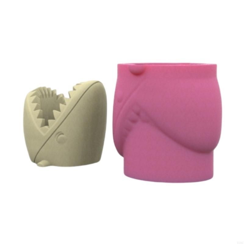 

Y08C Resin Epoxy Mold Shark Flexible Silicone Planter Moulds Suitable for Home