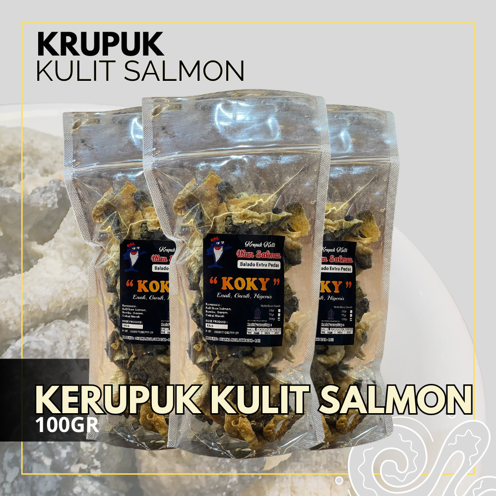 Kerupuk Kulit Salmon Keripik Salmon Oleh Oleh Khas Bali