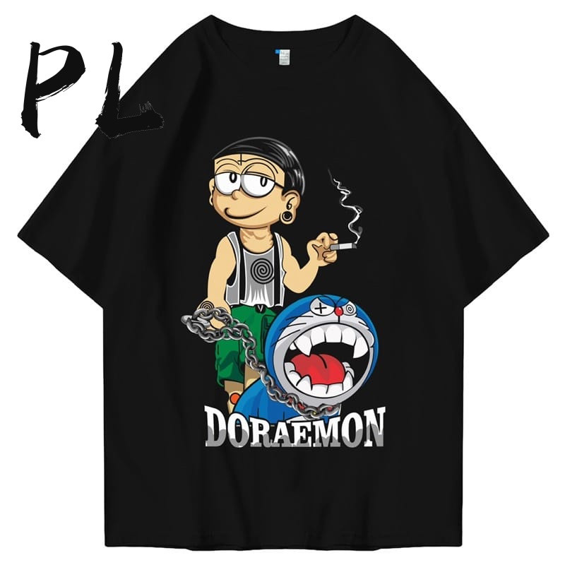 PL Kaos lengan pendek terbaru/Kaos kasual pria/Kaos kasual wanita/Baju longgar/Kebutuhan sehari-hari