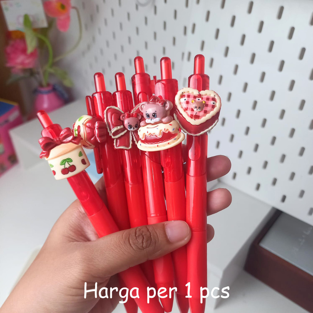 

[doodledreams] Pulpen Cherry Lucu 1 PCS / Cute Pen / Bolpen Tinta Lucu / Alat Tulis Sekolah