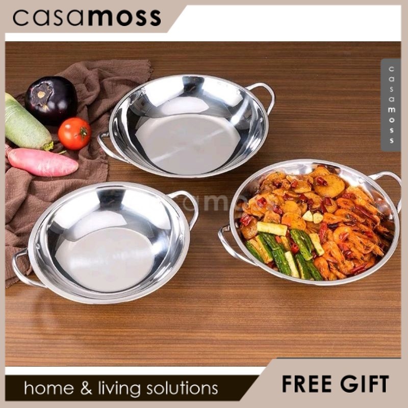 Wajan mini stainles anti lengket / kuali mini piring prasmanan 【CASSA MOSS】