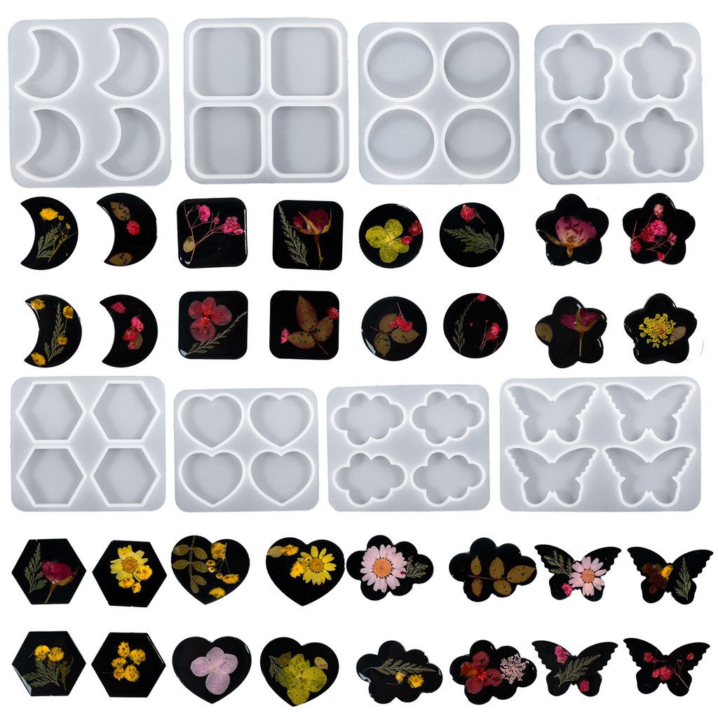 

Earring Pendant Silicone Mold DIY Butterfly Moon Flower Resin Mold Keychain Earring Epoxy Resin Jewelry Crafts Casting Mold