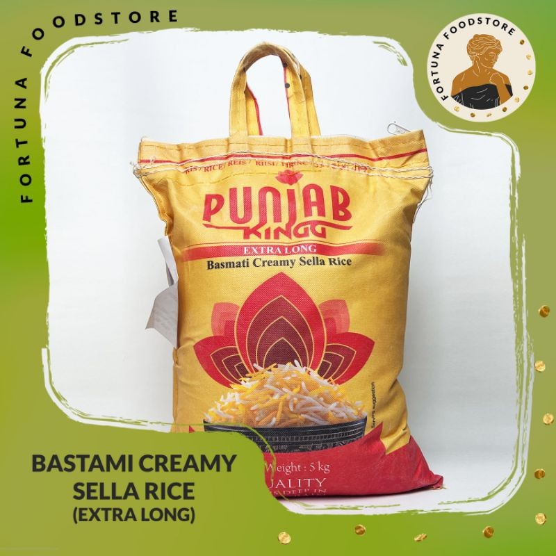 

Punjab King Extra Long Basmati Creamy Sella Rice Beras 5kg