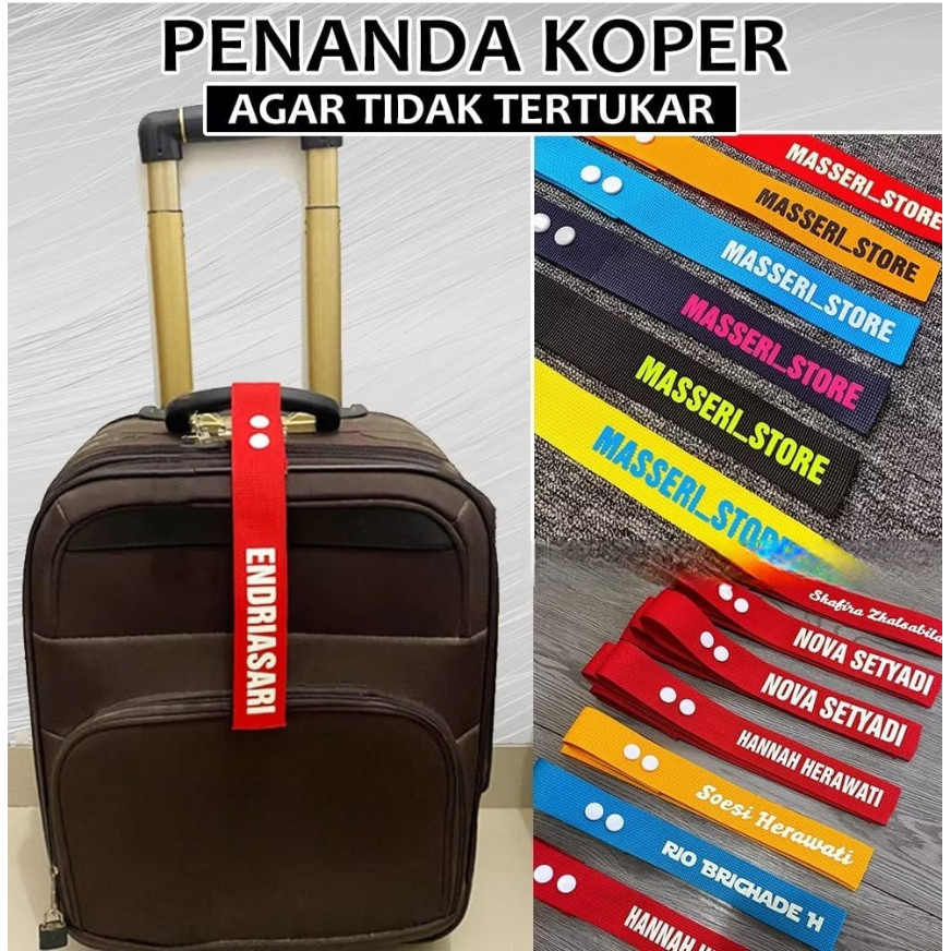 CUSTOM TAG KOPER//Tag Koper Luggage Tag Bag Tag Gantungan Penanda Koper Tas Custom Nama Sablon Untuk