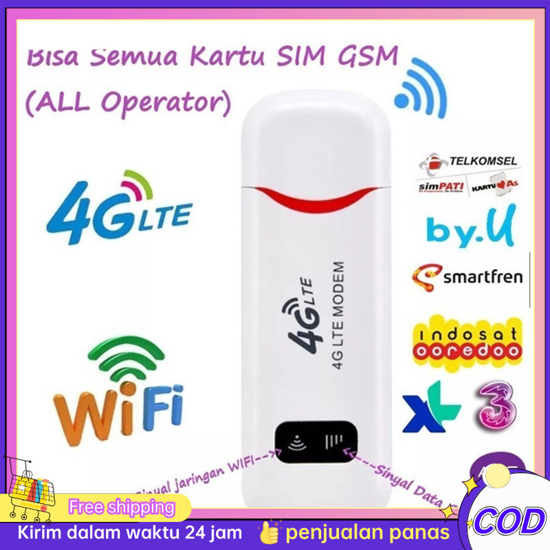 Modem Wifi 4G Wingle USB Mifi All OperatorSMARTCOM - Modem USB 4G LTE K5188 Unlock All Operator Gara