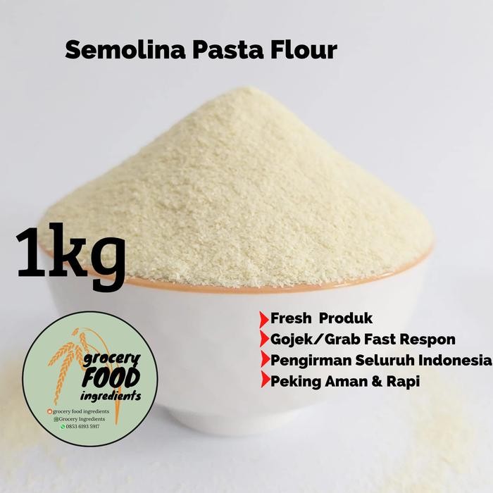 

PROMO-[Best Quality] Semolina Pasta Flour / Gojek Fast Response -1kg