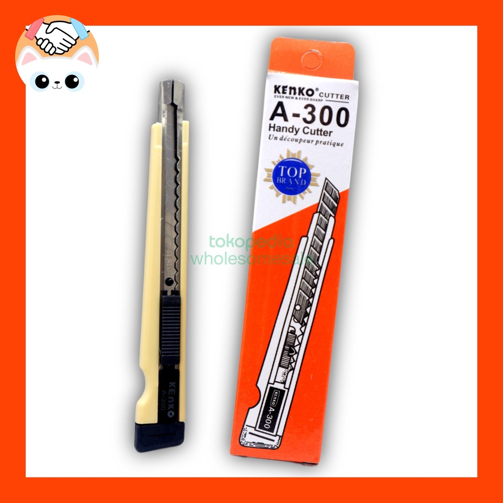 

PISAU CUTTER KENKO A-300 Auto-Lock pack isi 12