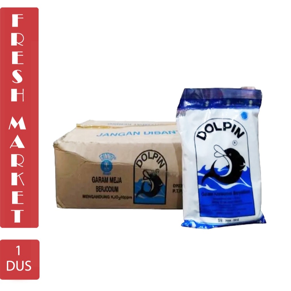 

PROMO!Garam Dolpin Beryodium 1 KARTON isi 12pack @1kg - Garam Dapur Terbaik - EXP PanjangREADY