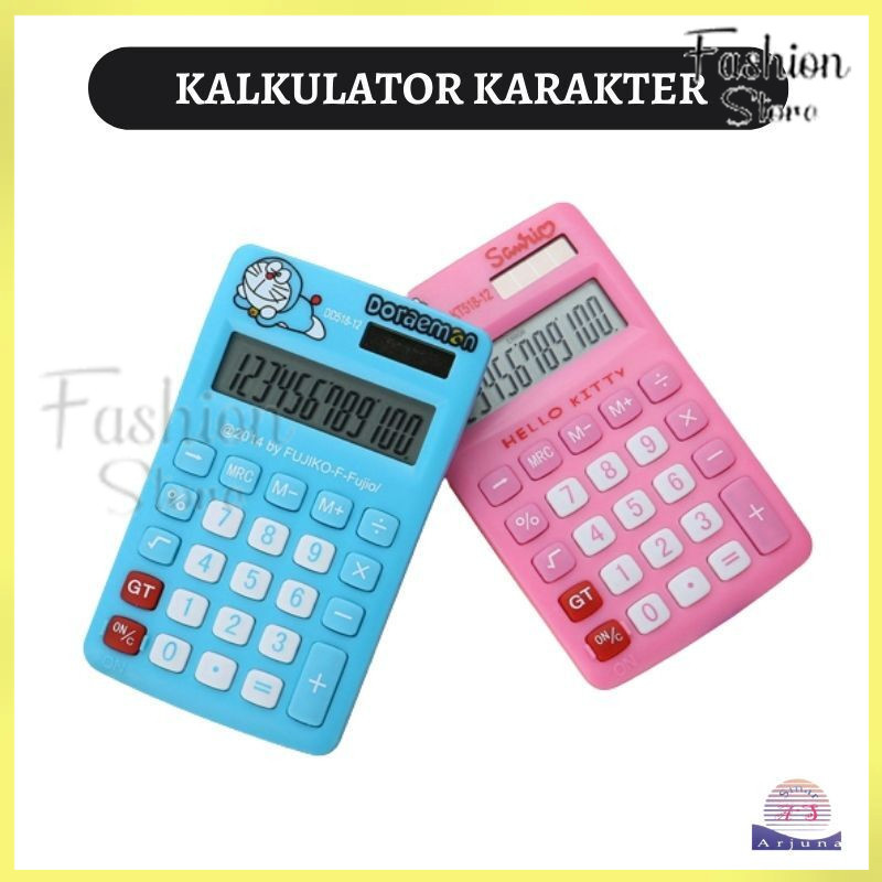 

FS PAKET 5PCS KALKULATOR MINI KARAKTER 12DIGIT DD-518-12 / CALCULATOR DIGITAL