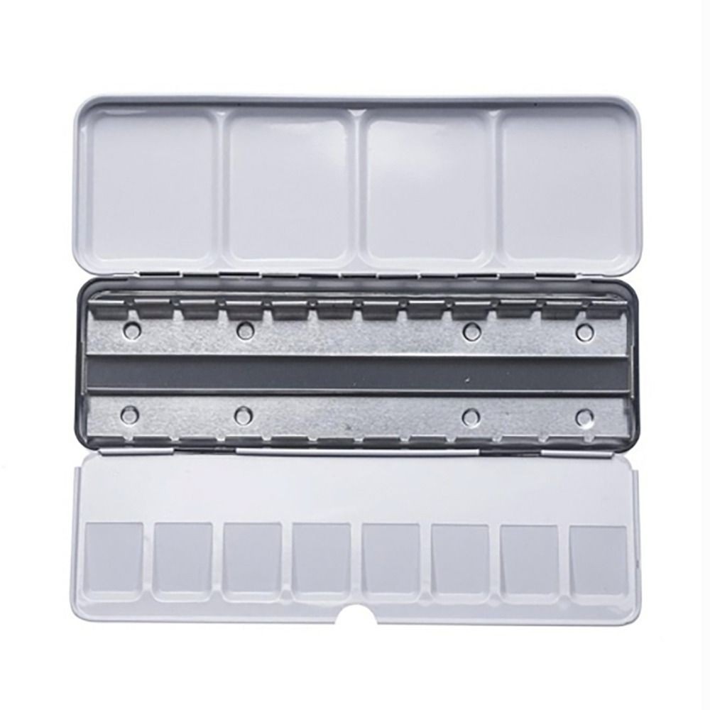 

Art Metal Watercolor Tin with Fold-Out Palette, Large Watercolor Tray Palette with 52 Empty Watercolor Half pan for Artist