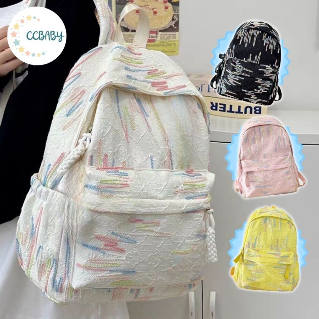 FAL.SHOP Tas sekolah mewah rajutan tas sekolah wanita Jepang tas bahu mini ransel siswa fashion bag 