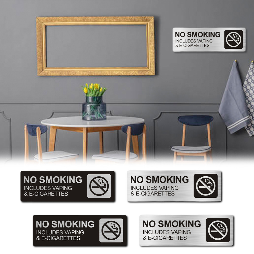 

Rambu dilarang merokok, plat aluminium sikat tahan air berukuran 9x3 inci, rambu DILARANG MEROKOK RAMBU