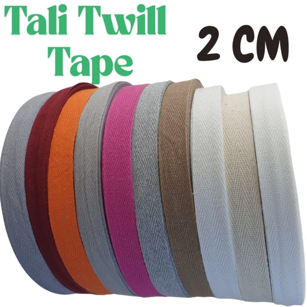 

2 CM - PITA KATUN TWILL TAPE | TALI GULING TWILL COTTON / TWILL COTTON