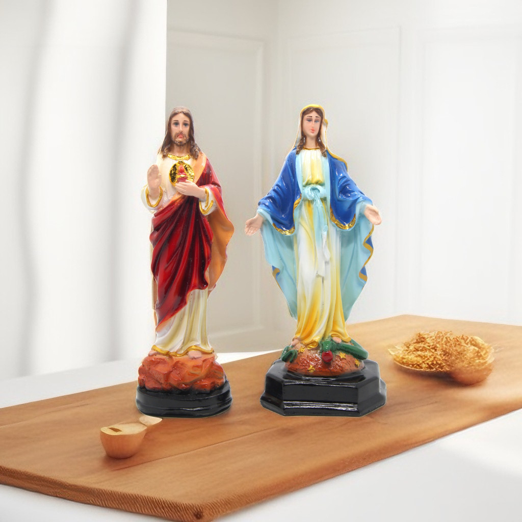 SET PATUNG MARIA DAN YESUS 25 CM / PATUNG MTT 25 CM / PATUNG YHK 25 CM / SET PATUNG BUNDA MARIA DAN 