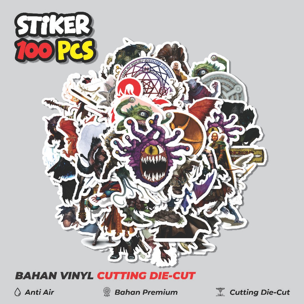 

Terbaru! 50 pcs Stiker Dungeon And Dragons Series 1 Dekorasi Lucu Kreatif untuk Notebook, Skateboard, HP