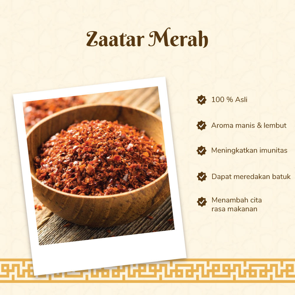 

ZAATAR MERAH Kualitas Terbaik Original Timi Merah Rempah-Rempah Obat Herbal From Kamal Indo