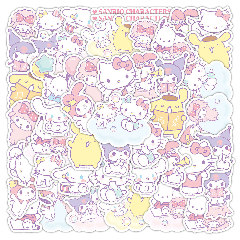 

10/30/50pcs Cute Sanrio Cartoon Stickers for Kids Kawaii Anime Sticker Toy DIY Luggage Phone Scrapbook Kuromi Hello Kitty Decals