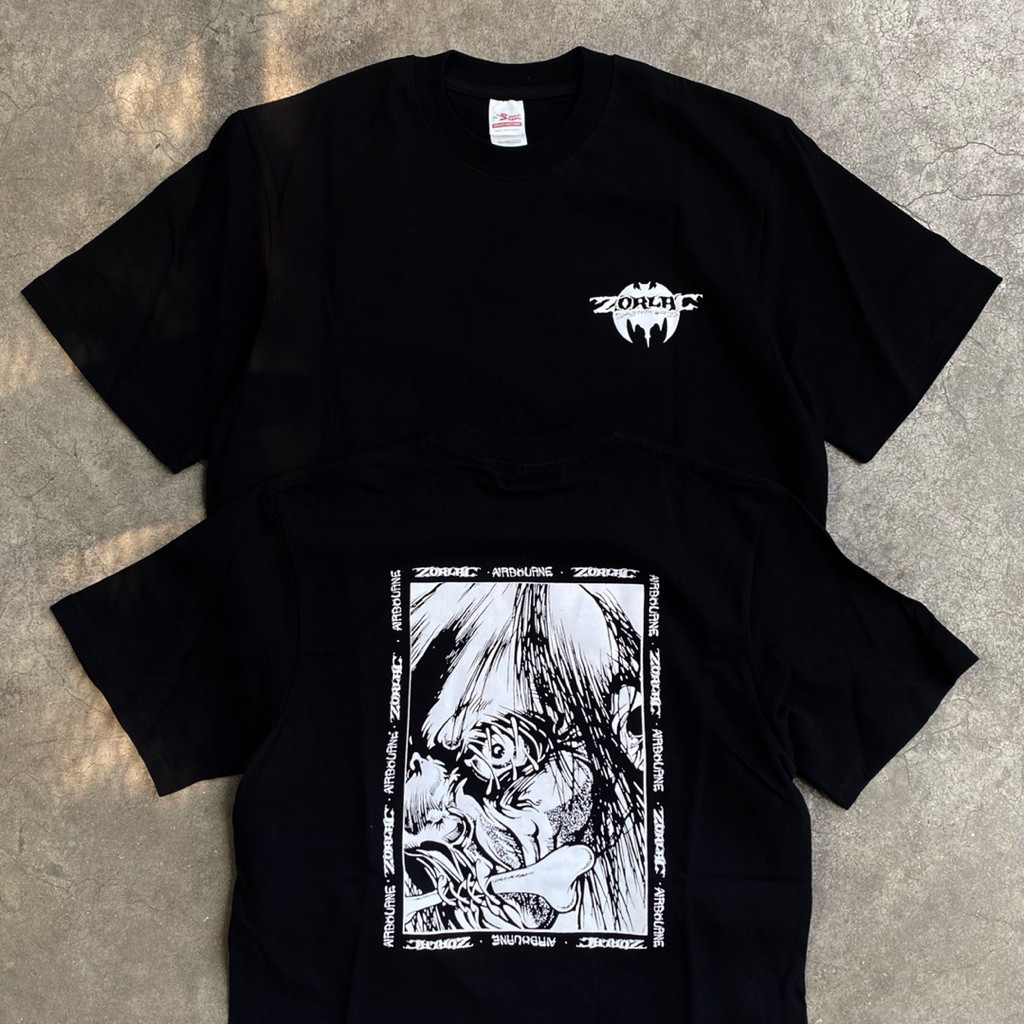 [BS] Zorlac Skateboard - Skull Tshirt - Black | Baju Vintage