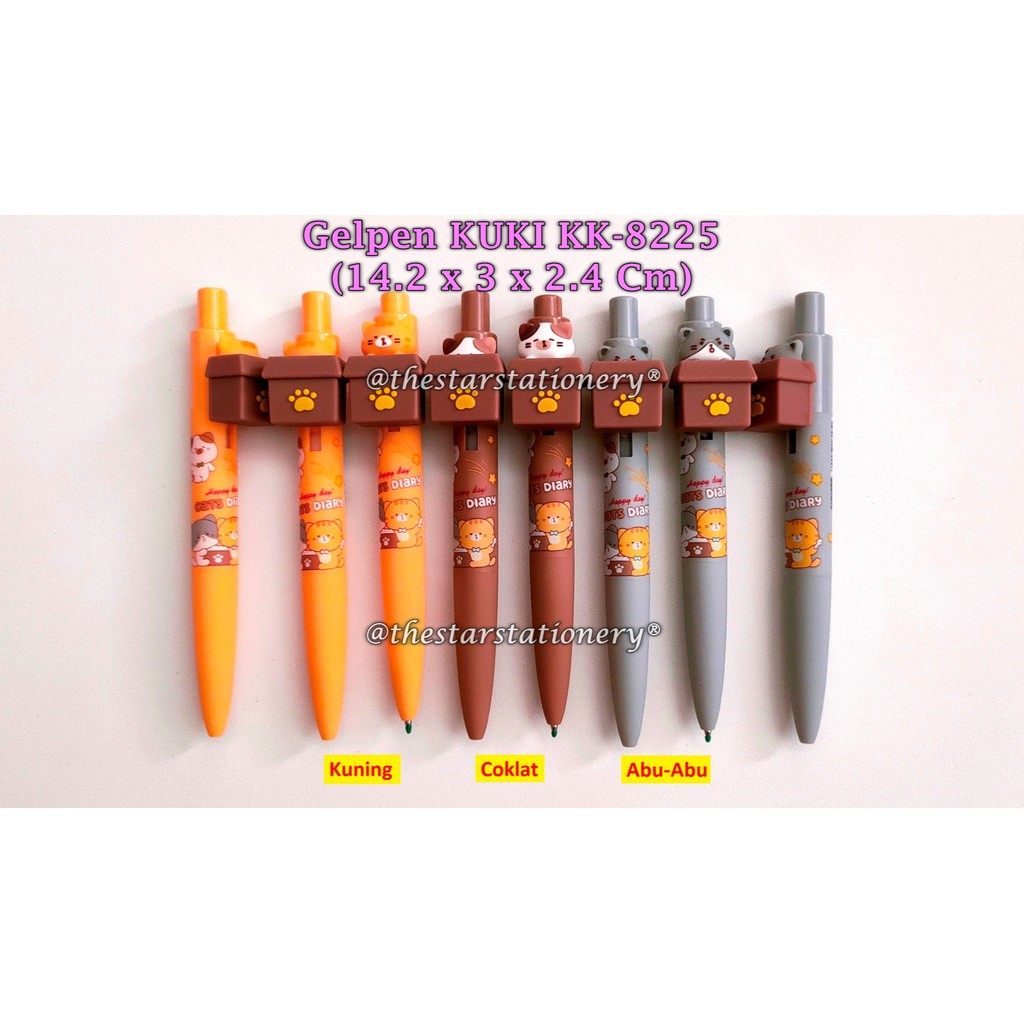 

(1 Biji) Bolpen KUKI KK-8225 Nice Surprise 0.5mm Gelpen Black / Gel Pen Kuki / Pulpen Kuki (1 Biji)