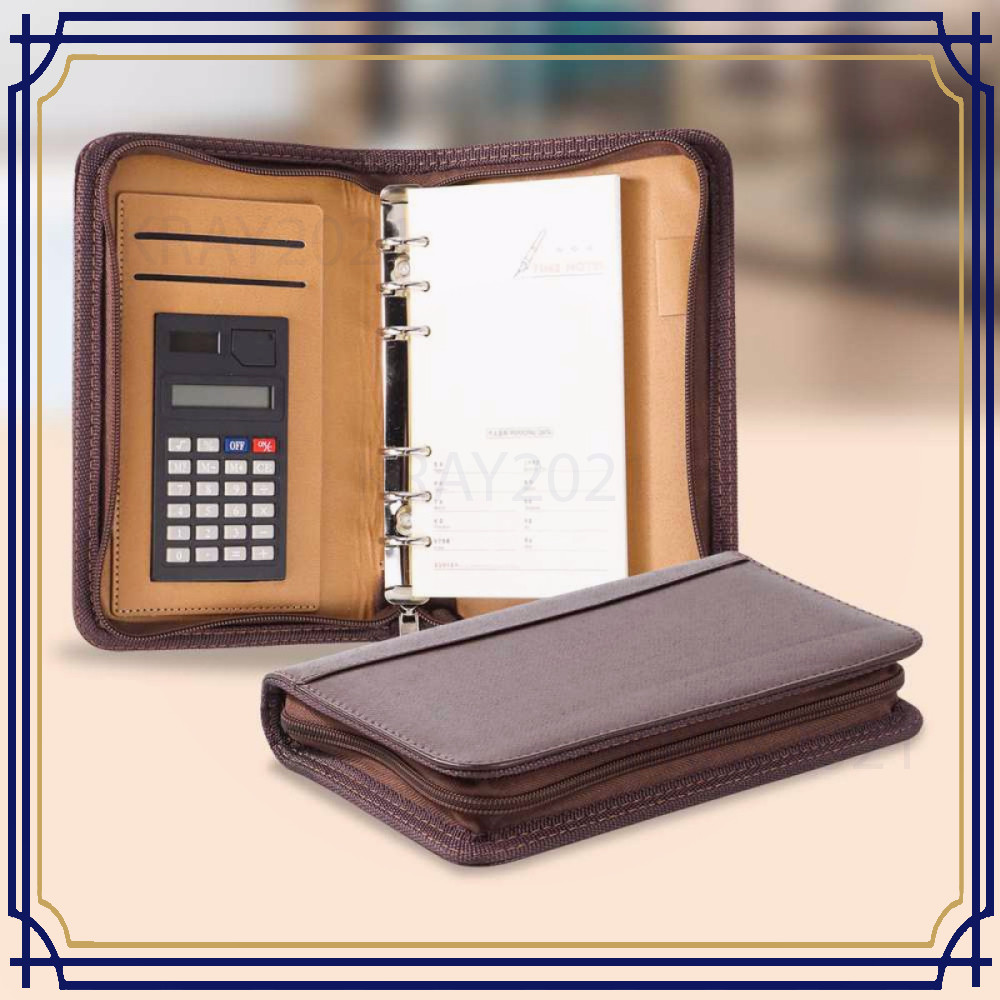 

Buku Catatan Binder Note Cover Kulit with Kalkulator - Y8302