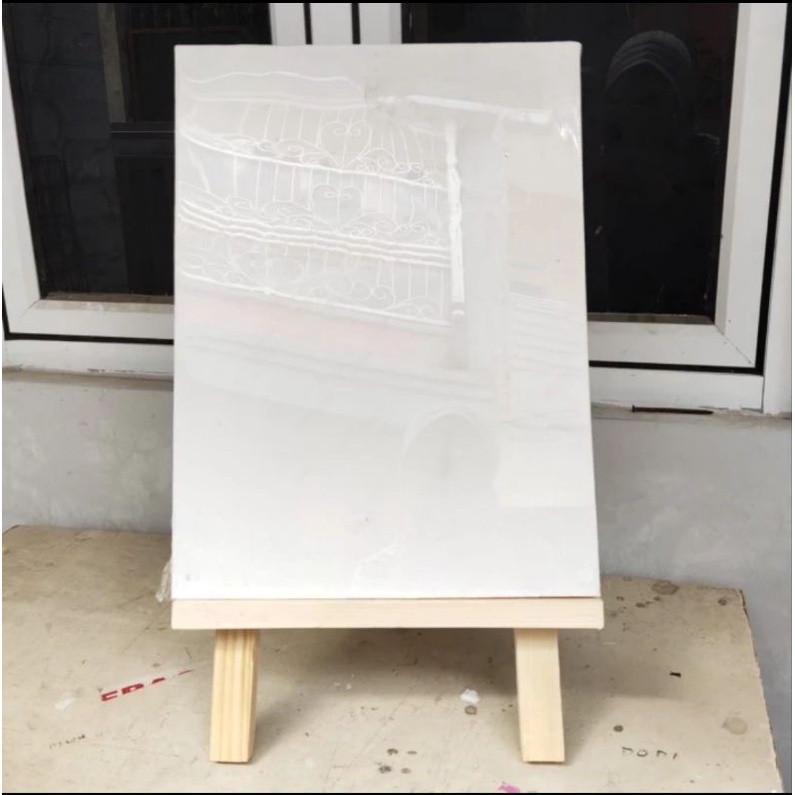 

COD KANVAS LUKIS 30 X 40 DENGAN EASEL 30 X 50 Canvas Kanpas Putih Polos Termasuk Frame Spanram dan Tripod Kayu Murah Berkualitas - Armina Art