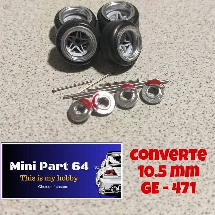 Diorama Diecast Ban karet GE471 Miniatur Skala 64