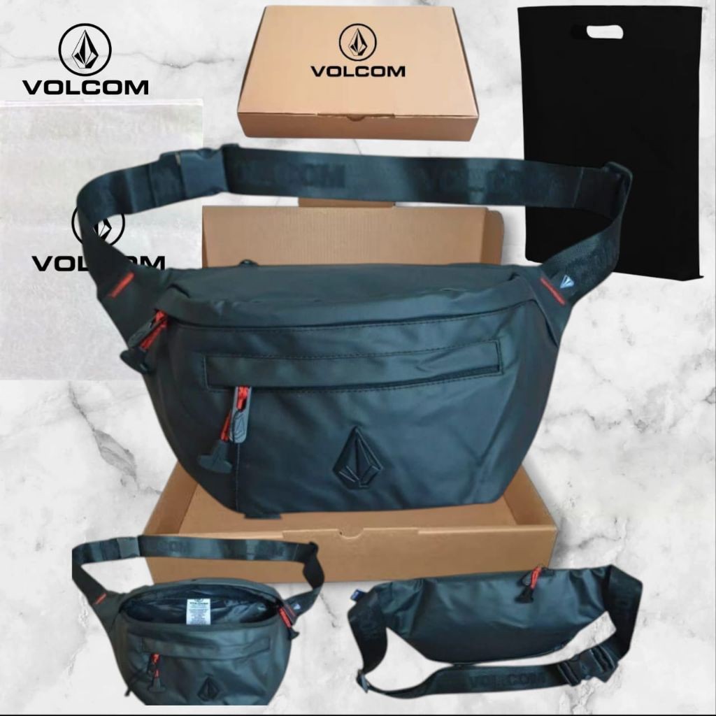 MUT_SHOP TAS VOLCOM SELEMPANG VOLCOM WAISTBAG VOLCOM TAS PINGGANG VOLCOM WATERPROOF LOGO BESI