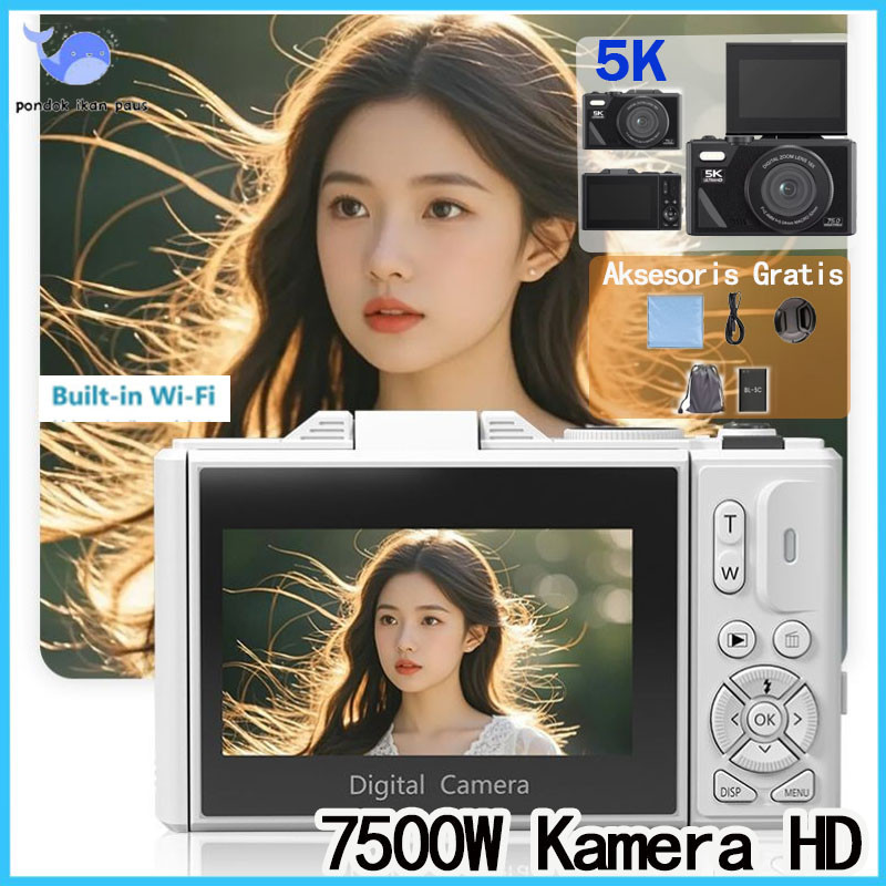 Kamera digital piksel 7500W, kamera digital anak-anak baru/kamera SLR/kamera olahraga/video blog dig